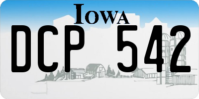 IA license plate DCP542