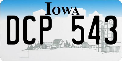 IA license plate DCP543
