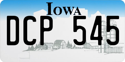 IA license plate DCP545