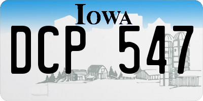 IA license plate DCP547