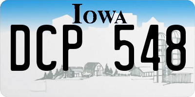 IA license plate DCP548