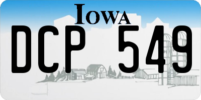 IA license plate DCP549