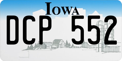 IA license plate DCP552