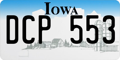 IA license plate DCP553