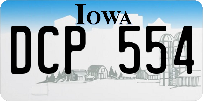 IA license plate DCP554