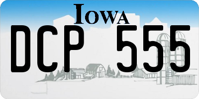 IA license plate DCP555