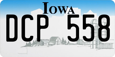 IA license plate DCP558