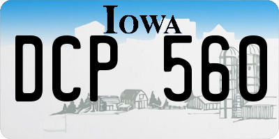 IA license plate DCP560