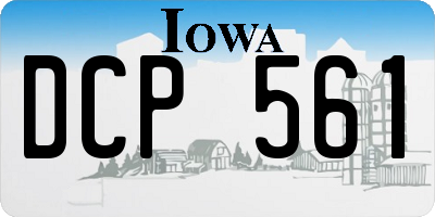 IA license plate DCP561
