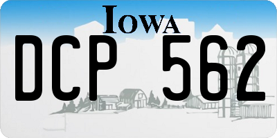 IA license plate DCP562
