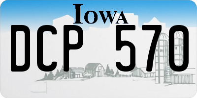 IA license plate DCP570