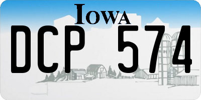 IA license plate DCP574