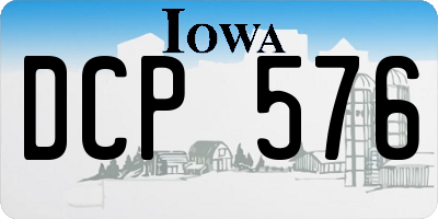 IA license plate DCP576
