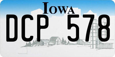 IA license plate DCP578