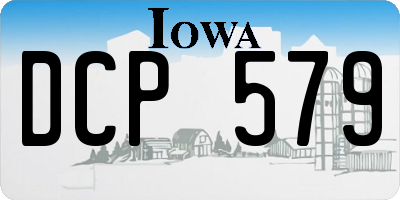 IA license plate DCP579
