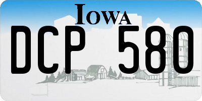 IA license plate DCP580