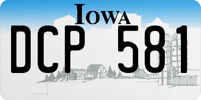 IA license plate DCP581