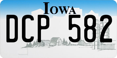 IA license plate DCP582