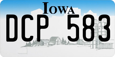 IA license plate DCP583