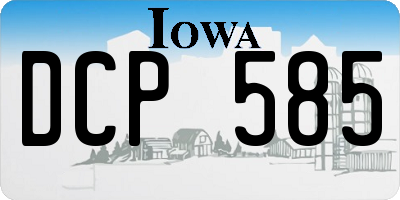 IA license plate DCP585