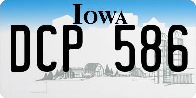 IA license plate DCP586
