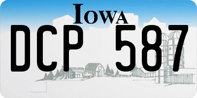 IA license plate DCP587
