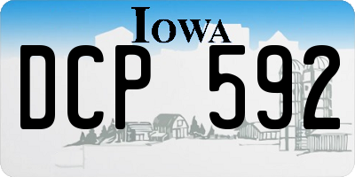 IA license plate DCP592
