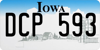 IA license plate DCP593
