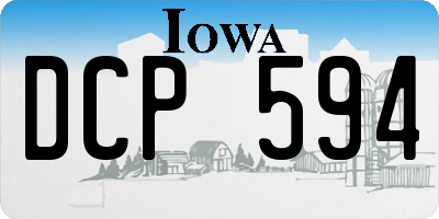 IA license plate DCP594