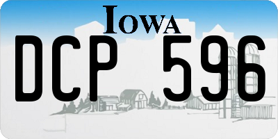 IA license plate DCP596