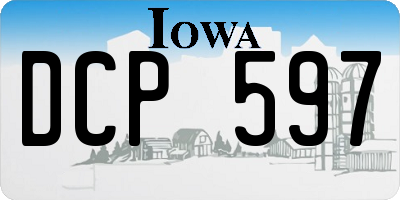IA license plate DCP597