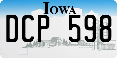 IA license plate DCP598