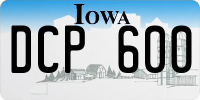 IA license plate DCP600