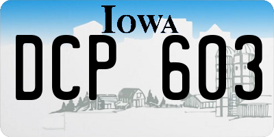 IA license plate DCP603