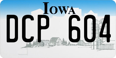 IA license plate DCP604