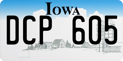 IA license plate DCP605