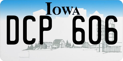 IA license plate DCP606