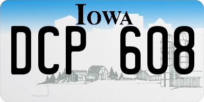 IA license plate DCP608