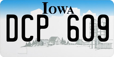 IA license plate DCP609