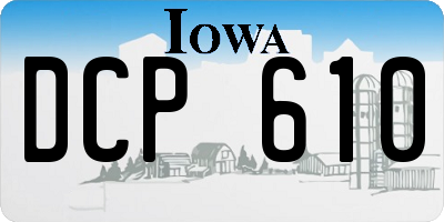 IA license plate DCP610