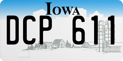 IA license plate DCP611