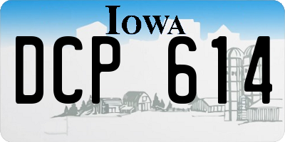 IA license plate DCP614