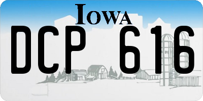 IA license plate DCP616