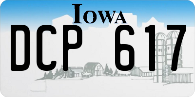 IA license plate DCP617