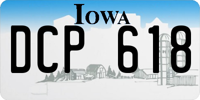 IA license plate DCP618