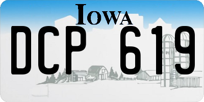IA license plate DCP619