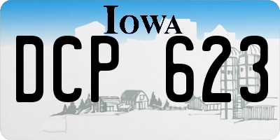 IA license plate DCP623