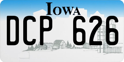 IA license plate DCP626