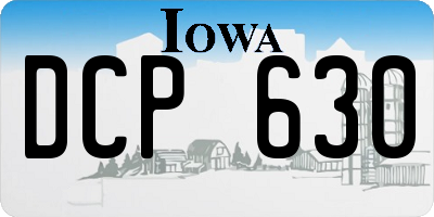 IA license plate DCP630