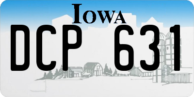 IA license plate DCP631